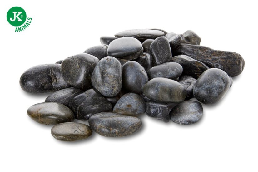 JK ANIMALS Kremenné valounky cierne 2 kg