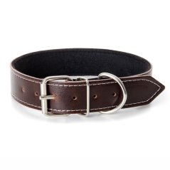 Kožený obojok JK Classic pre psov, 3,8×70 cm, hnedý
