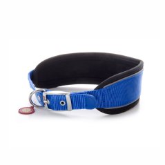 JK ANIMALS Nylonový obojok Comfort s mäkkou výstuhou L, 6,4×47–56 cm, modrý