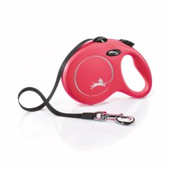 Flexi New Classic (pásik),veľkosť L 5 m/50 kg, červená