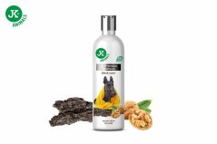 JK ANIMALS Prémiový šampón pre tmavú srsť so zjemňujúcimi účinkami s výťažkami z dubovej kôry a vlašského orecha 250 ml