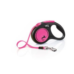 flexi Neon pásik, veľkosť S 5m/15 kg, ružová