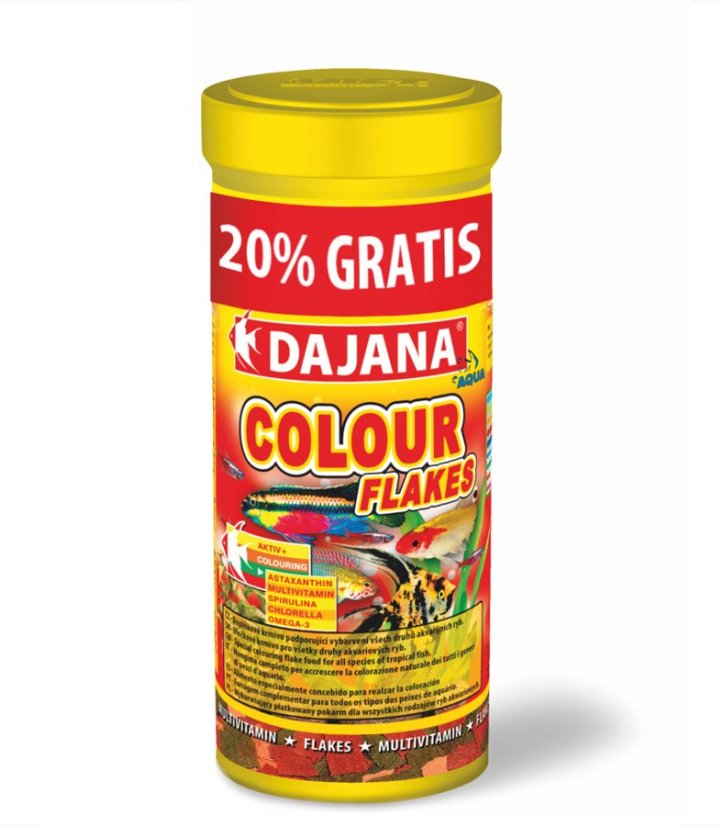 Dajana Colour Flakes, vločky – krmivo, 250ml + 20% gratis