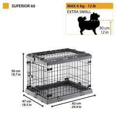 Ferplast SUPERIOR 75 klietka pre psa 77 x 51 x 55 cm