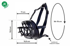 JK ANIMALS náhubok Hanibal čierny, veľkosť 6