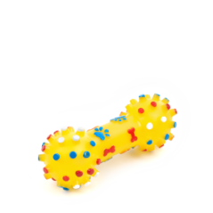 JK ANIMALS Vinylová činka s bodlinami, pískacia hračka pre psov, 12 cm