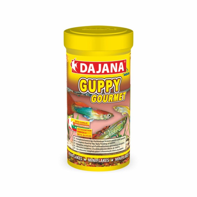 Dajana Guppy Gourmet Mini Flakes, mini vločky – krmivo, 100 ml