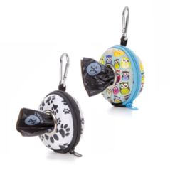 Guľaté puzdro na sáčky + 1 role vreciek