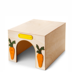 JK ANIMALS Domek Kvádr, drevený domček pre králiky 28×23×19 cm