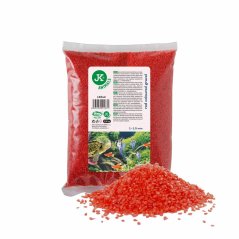 JK ANIMALS Farebný dekoračný štrk červený, do akvária a terária, 0,5 kg