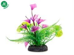JK ANIMALS Mix kvetov, akvarijná plastová rastlinka, cca 14 cm