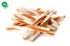 Sušené kuracie prúžky s treskou, 80 g, mäsová maškrta pre psov (Chicken & Cod Strips Meat Snack)