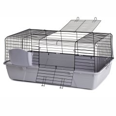 JK ANIMALS klietka pre králiky Black 85, 48×85×38 cm siva
