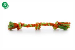 JK ANIMALS Bavlnený uzol (3 uzly), bavlnená hračka pre psov, 35 cm