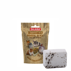 Dajana – COUNTRY MIX, Mineral block fruit & vitamins, ovocný minerálny kameň pre hlodavce 55 g