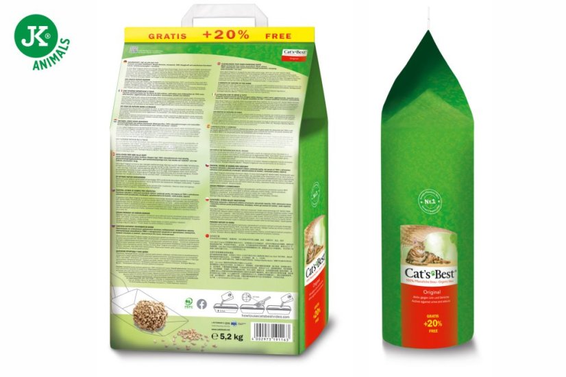 Cat's Best Original podstielka 5,2 kg/10+2 l Gratis