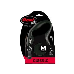 Flexi Classic (pásik),veľkosť M 5 m/25 kg, čierna