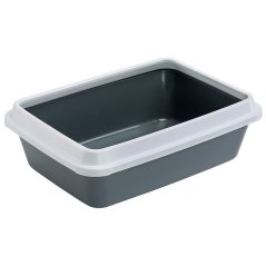 Ferplast DODO WC + rámček, toaleta pre mačky, antracit 42,5 x 31 x 13 cm