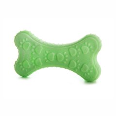 JK ANIMALS TPR Light kosť z termoplastickej gumy a EVA peny, zelená 10,5 cm