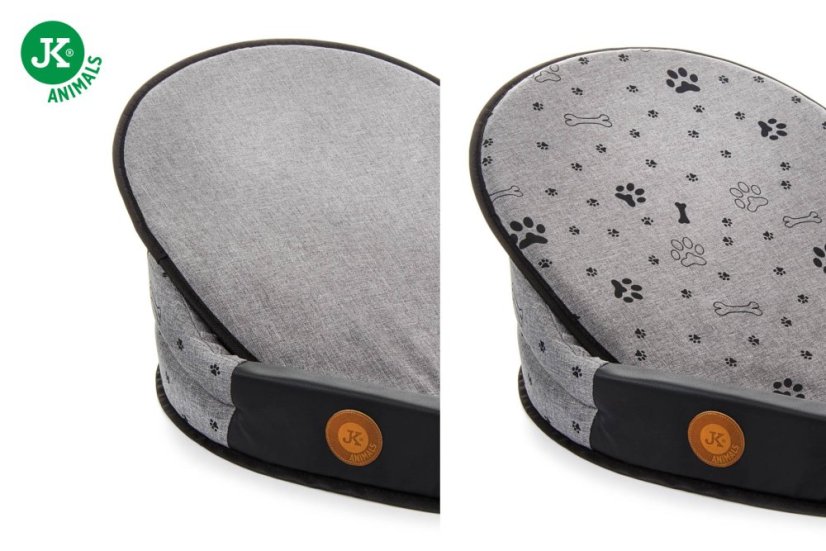 JK ANIMALS Grey LUX, pelech L šedý 70×65×16 cm