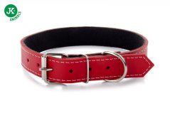Kožený obojok JK Classic pre psov, 3×65 cm, červený