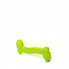JK ANIMALS, Kosť zelená, odolná (gumová) hračka z TPR termoplastickej gumy, veľkosť 10 cm