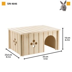 FERPLAST SIN 4646 domček králik 33 x 23,6 x 16 cm