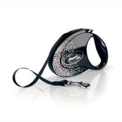 flexi Glam Splash Crystal Tape (pásik), veľkosť M, čierna