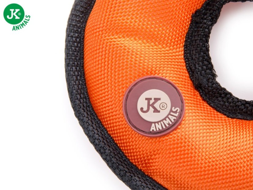 JK ANIMALS, Donut nylonová pískacia hračka s TPR prvkami, veľkosť 16 cm