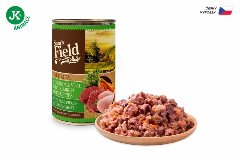 6× 400 g, Sam's Field True Meat Mix (Sams Field mäsová konzerva)