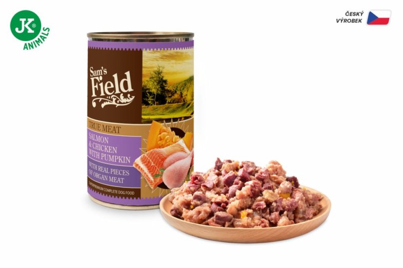 6× 400 g, Sam's Field True Meat Mix (Sams Field mäsová konzerva)