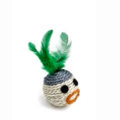 JK Sisal hlava s perím 6 cm