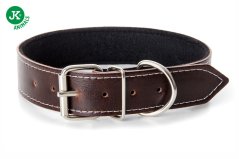 Kožený obojok JK Classic pre psov, 3,8×70 cm, hnedý