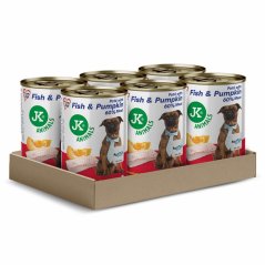 6× 400 g, JK Premium Fish & Pumpkin, Paté with Chunks, 60 % Meat, ryba s tekvicou