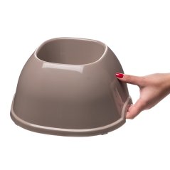 Ferplast PARTY 15 miska pre psov, hnedá, 25,5 x 25 x 13,5 cm 1,3 l