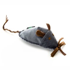 JK ANIMALS myška, textilná hračka pre mačky, šedá, 18 cm