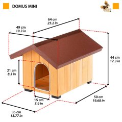 Ferplast DOMUS MINI drevená búda pre psa 47 x 61 x h 44 cm