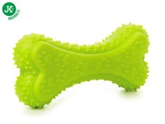 JK ANIMALS, Kosť zelená, pískacia hračka z TPR termoplastickej gumy, veľkosť 12 cm