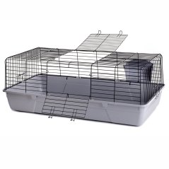 JK ANIMALS klietka pre králiky Black 100, 52×100×38 cm siva