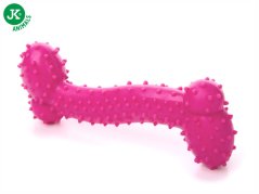 JK ANIMALS, Kosť ružová, odolná (gumová) hračka z TPR termoplastickej gumy, veľkosť 10 cm