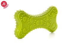 JK ANIMALS, Zelená kosť, odolná (gumová) hračka z TPR termoplastickej gumy, veľkosť 10 cm