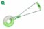 Bavlnené preťahovadlo s pískacím kruhom z TPR gumy, zelené