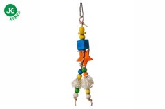 Drevená hračka s ratanovými guľami, 18 cm