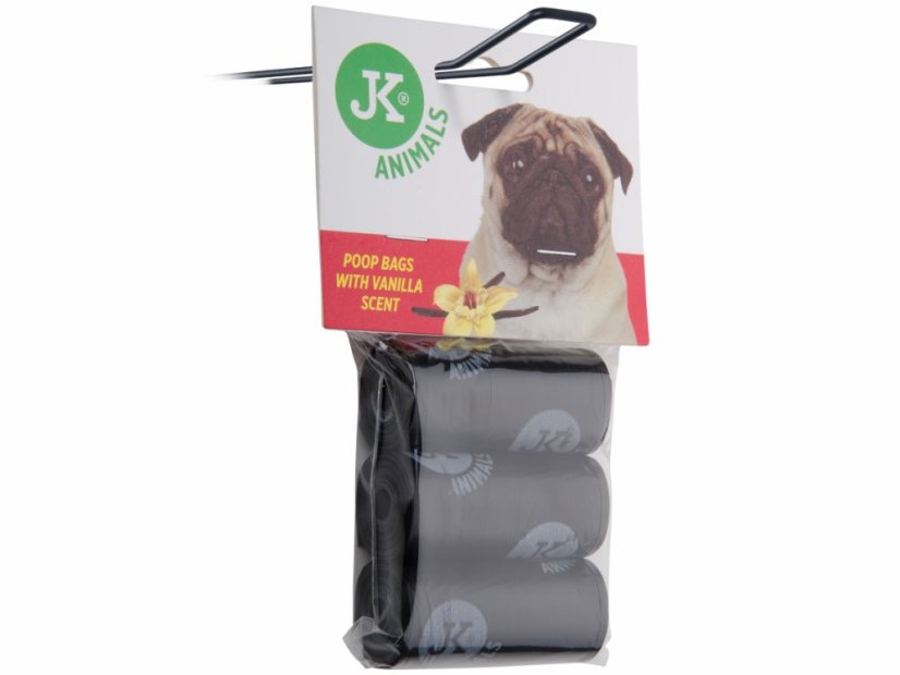 JK ANIMALS vrecká na psie exkrementy s vôňou vanilky 3 role