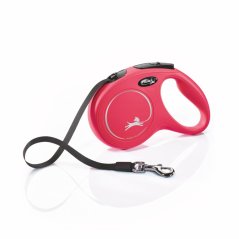 Flexi New Classic (pásik),veľkosť M 5 m/25 kg, červená