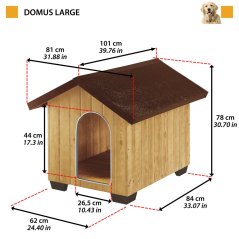 Ferplast DOMUS LARGE drevená búda pre psa 81 x 101 x 78 cm