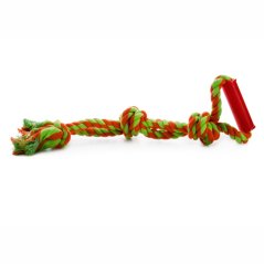 JK ANIMALS Bavlnené preťahovadlo s rukoväťou, bavlnená hračka pre psov, 55 cm