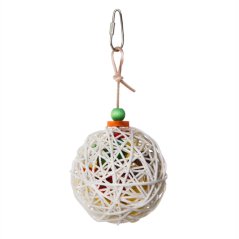 Ratanová guľa s lufa hubou a drevom, 8 cm