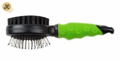 JK ANIMALS Obojstranná kefa pre psov s guličkami a štetinami 20x6 cm