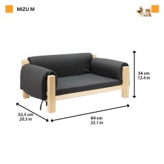 Ferplast posteľ Mizu M šedá 84 x 52 x 34 cm